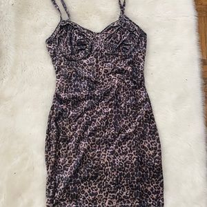 Cheetah print mini dress